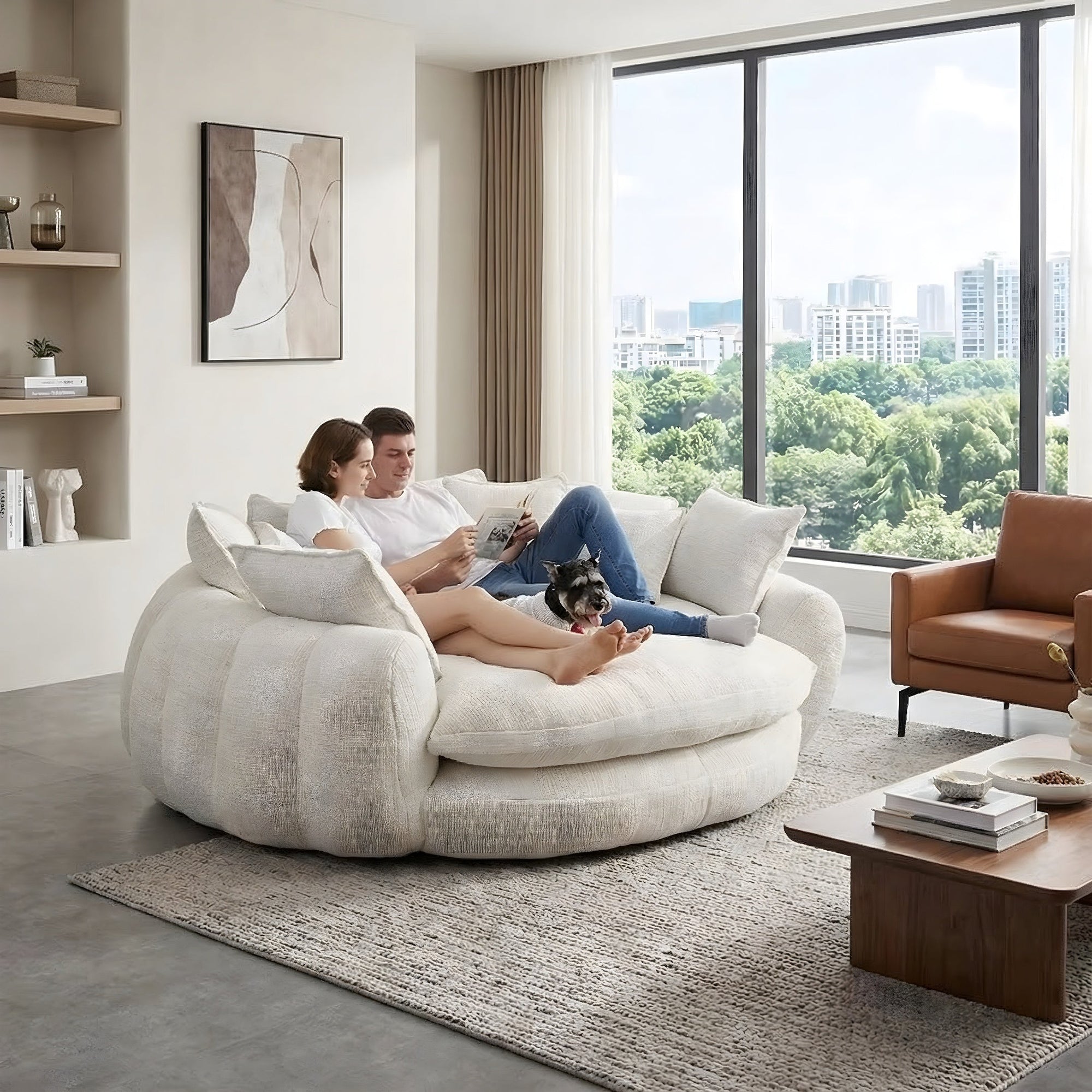 Sofá Cama Casal Expansível + 10 Almofadas