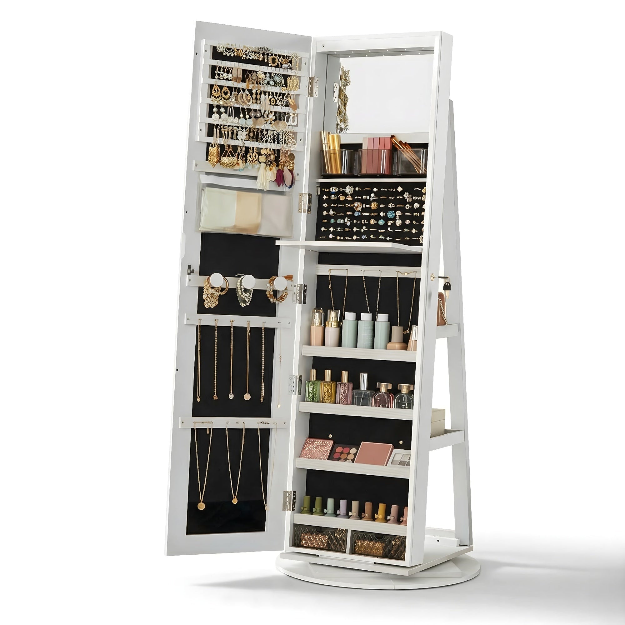 Espelho Porta-Joias Giratório